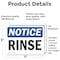 Signmission Rinse, 7 in W x Rectangle, Vinyl Decal OS-2PACK-NS-D-57-L-18109 - alternate 2